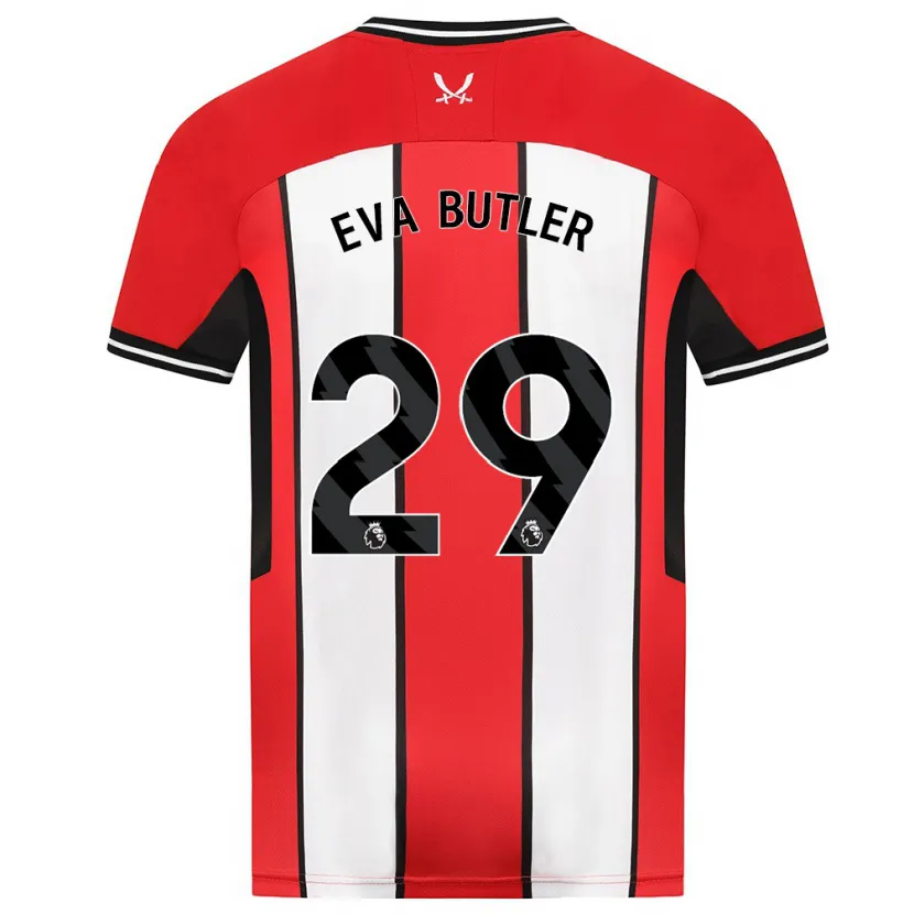 Danxen Niño Camiseta Eva Butler #29 Rojo 1ª Equipación 2023/24 La Camisa