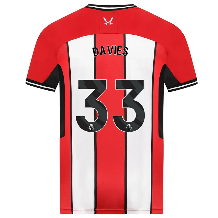 Danxen Niño Camiseta Bethan Davies #33 Rojo 1ª Equipación 2023/24 La Camisa