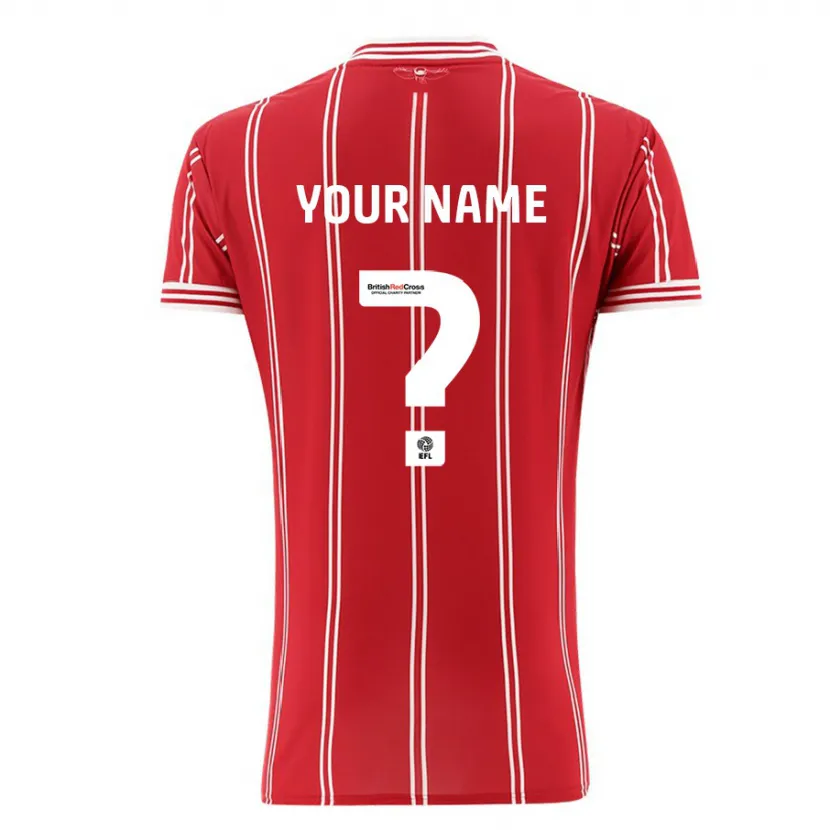 Danxen Niño Camiseta Su Nombre #0 Rojo 1ª Equipación 2023/24 La Camisa