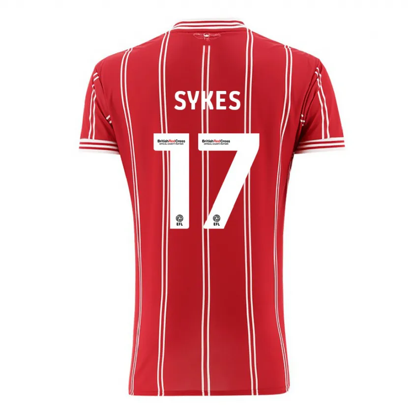 Danxen Niño Camiseta Mark Sykes #17 Rojo 1ª Equipación 2023/24 La Camisa