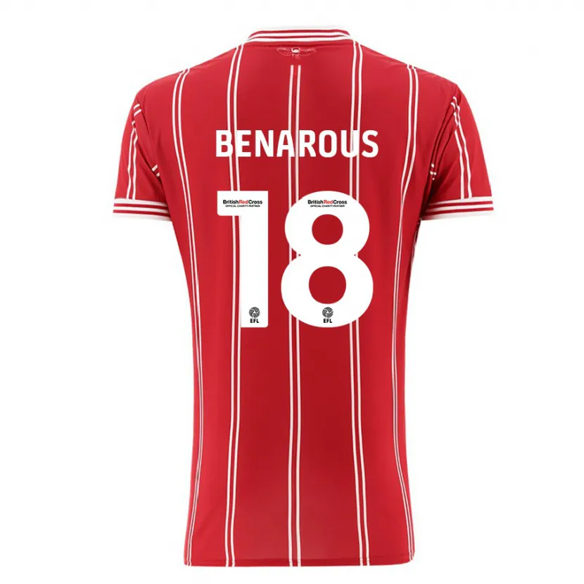 Danxen Niño Camiseta Ayman Benarous #18 Rojo 1ª Equipación 2023/24 La Camisa