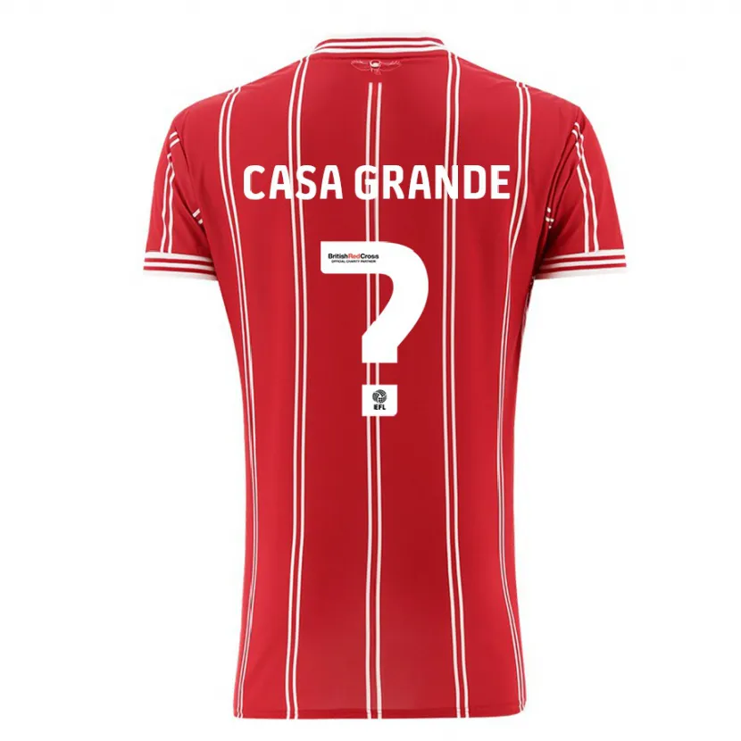 Danxen Niño Camiseta Josey Casa-Grande #0 Rojo 1ª Equipación 2023/24 La Camisa