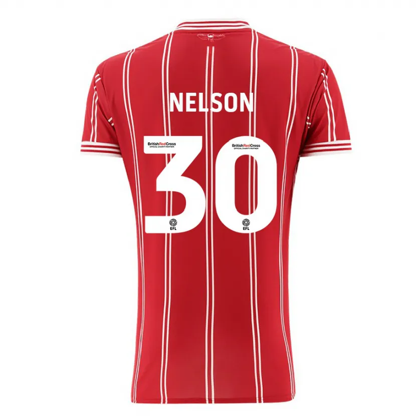 Danxen Niño Camiseta Raekwon Nelson #30 Rojo 1ª Equipación 2023/24 La Camisa