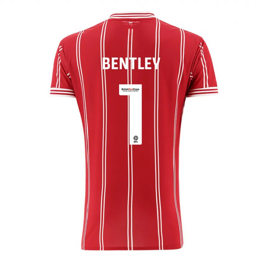 Danxen Niño Camiseta Fran Bentley #1 Rojo 1ª Equipación 2023/24 La Camisa