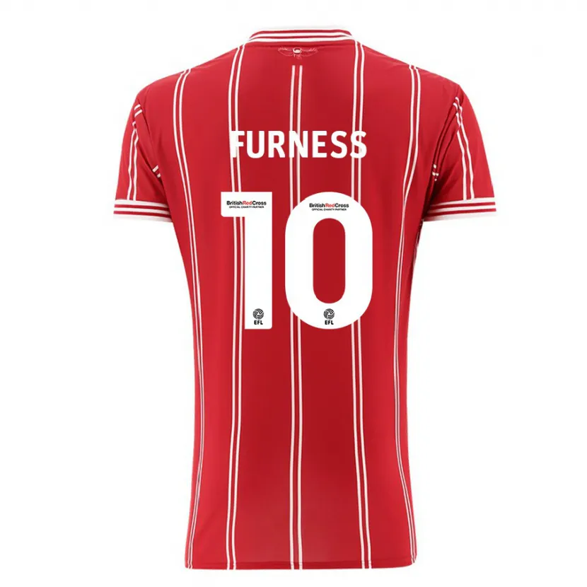 Danxen Niño Camiseta Rachel Furness #10 Rojo 1ª Equipación 2023/24 La Camisa