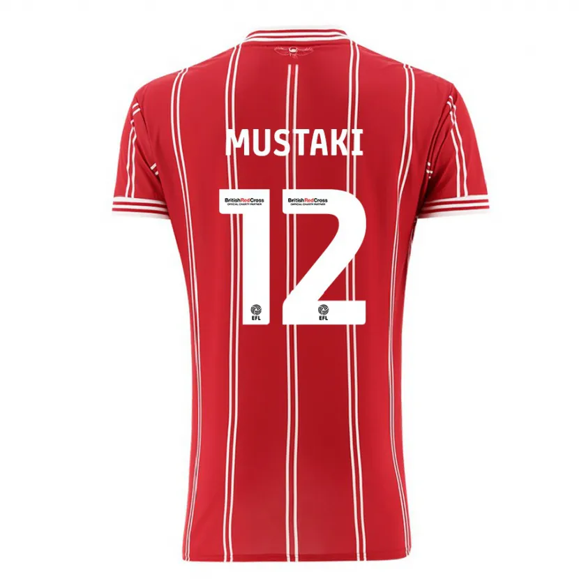 Danxen Niño Camiseta Chloe Mustaki #12 Rojo 1ª Equipación 2023/24 La Camisa