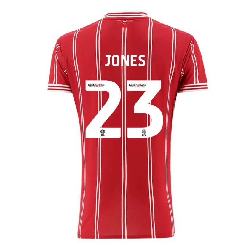 Danxen Niño Camiseta Carrie Jones #23 Rojo 1ª Equipación 2023/24 La Camisa