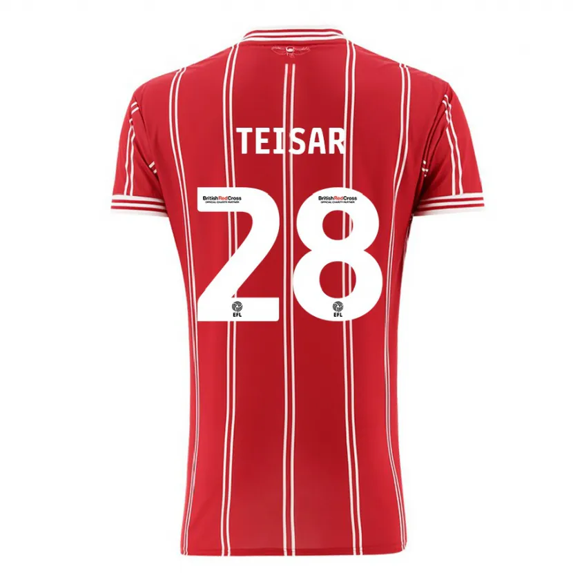 Danxen Niño Camiseta Tianna Teisar #28 Rojo 1ª Equipación 2023/24 La Camisa