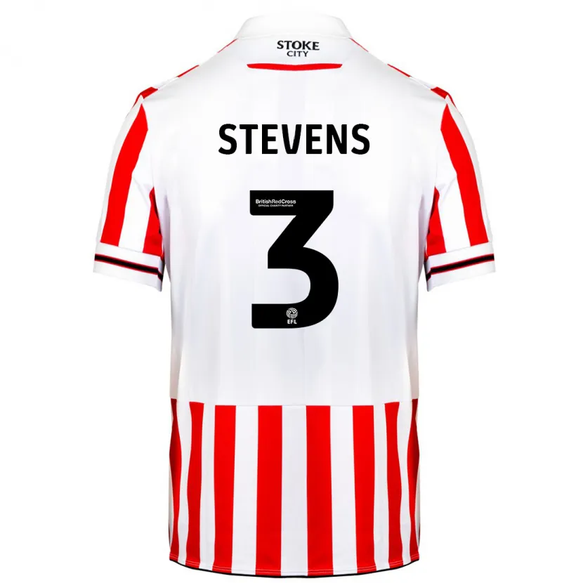 Danxen Niño Camiseta Enda Stevens #3 Rojo Blanco 1ª Equipación 2023/24 La Camisa