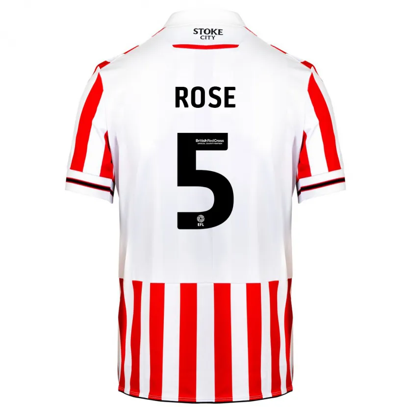 Danxen Niño Camiseta Michael Rose #5 Rojo Blanco 1ª Equipación 2023/24 La Camisa