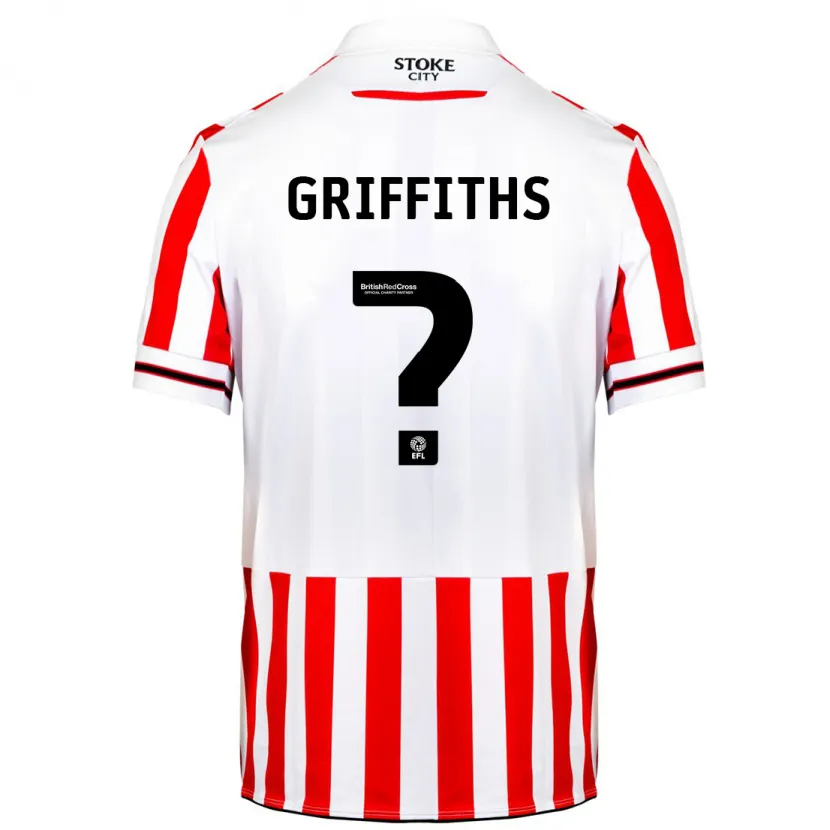 Danxen Niño Camiseta Jack Griffiths #0 Rojo Blanco 1ª Equipación 2023/24 La Camisa