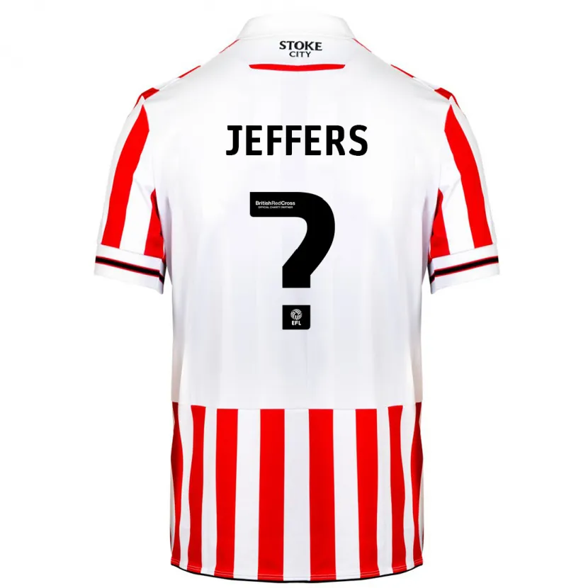 Danxen Niño Camiseta Keke Jeffers #0 Rojo Blanco 1ª Equipación 2023/24 La Camisa