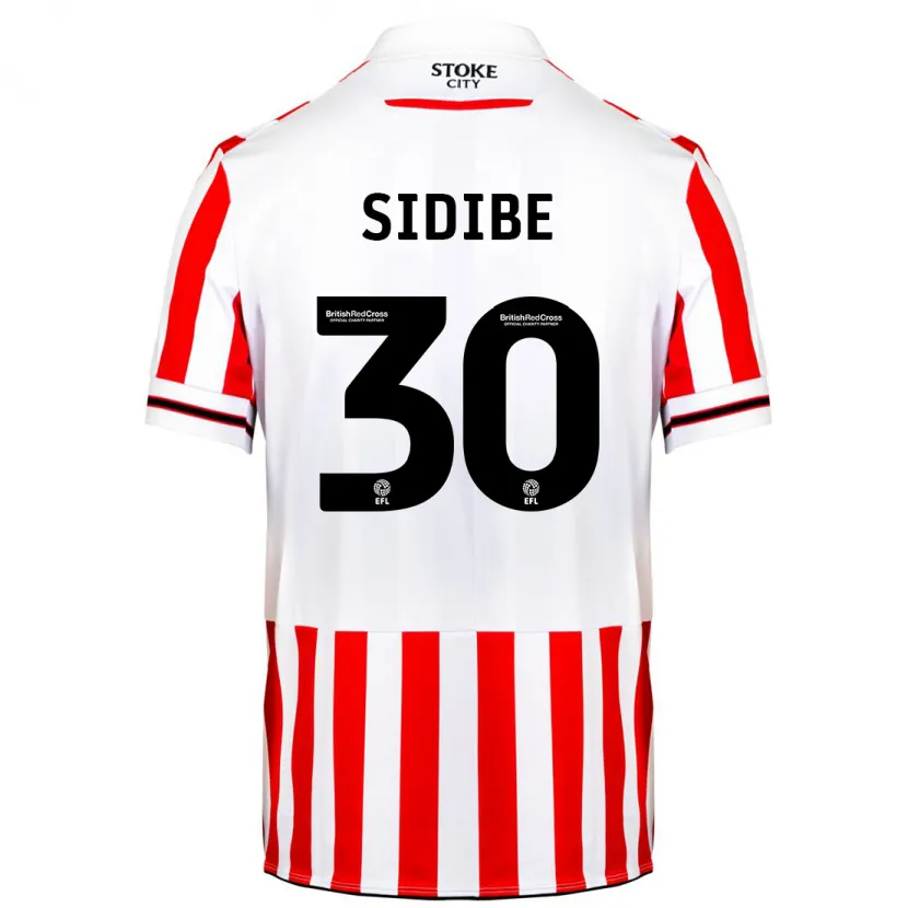 Danxen Niño Camiseta Souleymane Sidibe #30 Rojo Blanco 1ª Equipación 2023/24 La Camisa