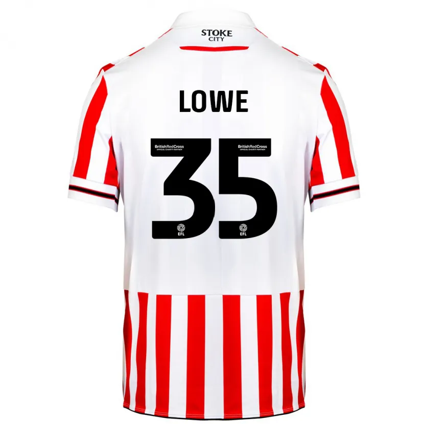 Danxen Niño Camiseta Nathan Lowe #35 Rojo Blanco 1ª Equipación 2023/24 La Camisa