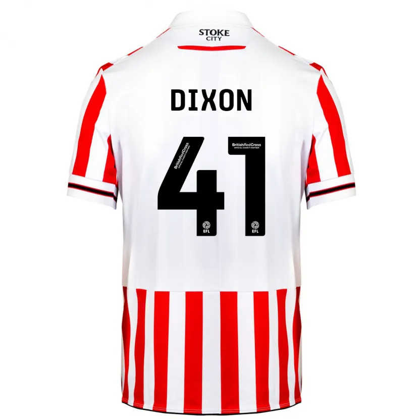 Danxen Niño Camiseta Jaden Dixon #41 Rojo Blanco 1ª Equipación 2023/24 La Camisa