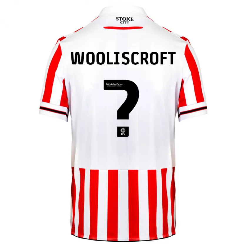 Danxen Niño Camiseta Morgan Wooliscroft #0 Rojo Blanco 1ª Equipación 2023/24 La Camisa