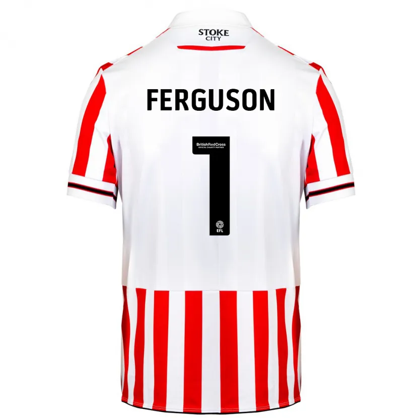 Danxen Niño Camiseta Georgie Ferguson #1 Rojo Blanco 1ª Equipación 2023/24 La Camisa