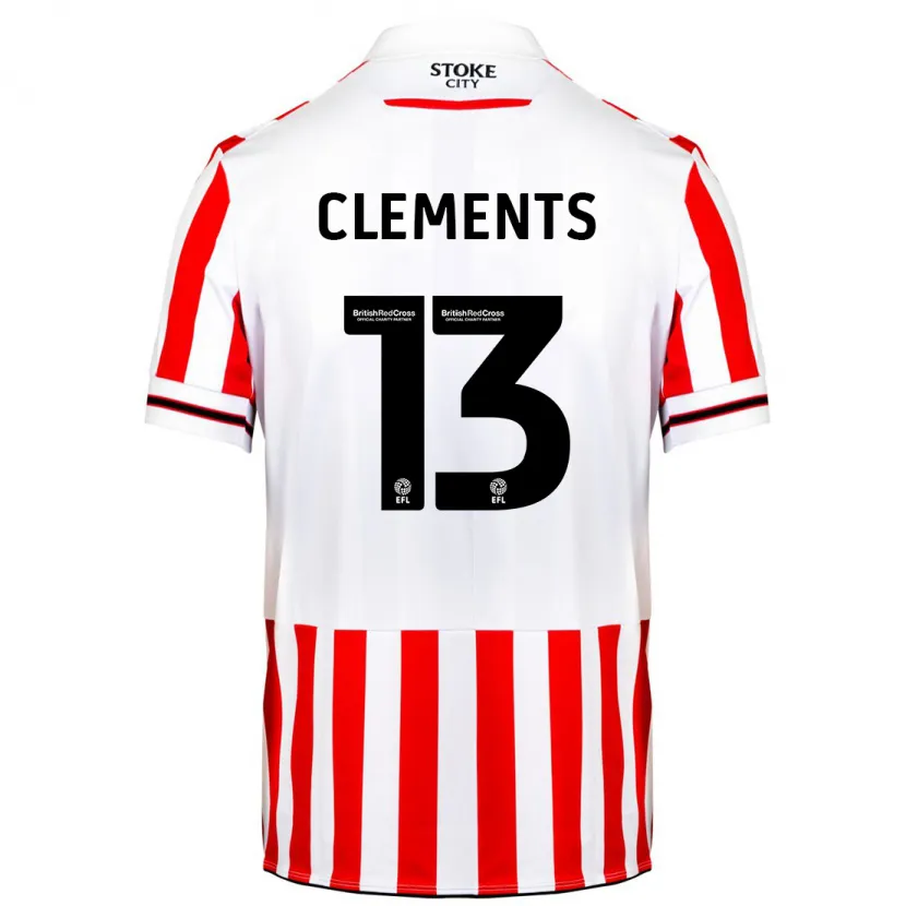 Danxen Niño Camiseta Daisy Clements #13 Rojo Blanco 1ª Equipación 2023/24 La Camisa