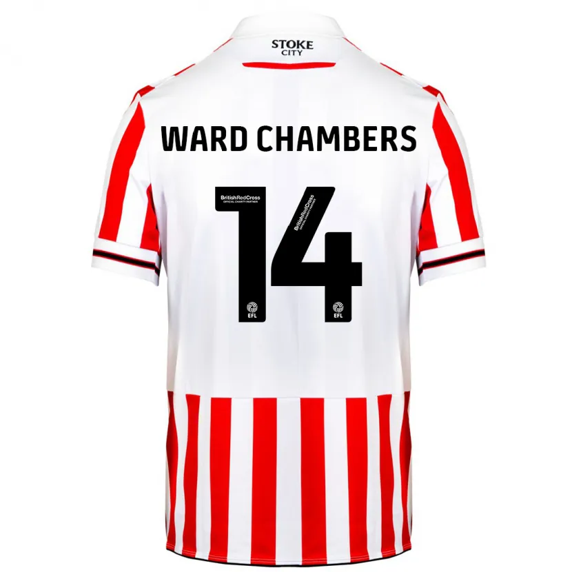 Danxen Niño Camiseta Courtnay Ward-Chambers #14 Rojo Blanco 1ª Equipación 2023/24 La Camisa