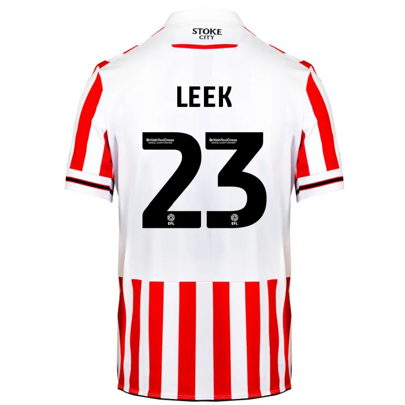 Danxen Niño Camiseta Ellie Leek #23 Rojo Blanco 1ª Equipación 2023/24 La Camisa