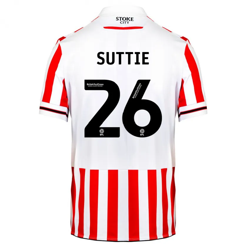 Danxen Niño Camiseta Arabella Suttie #26 Rojo Blanco 1ª Equipación 2023/24 La Camisa