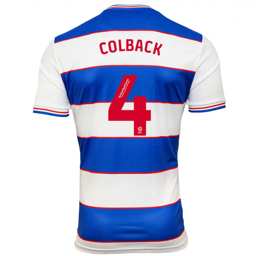 Danxen Niño Camiseta Jack Colback #4 Blanco Azul 1ª Equipación 2023/24 La Camisa