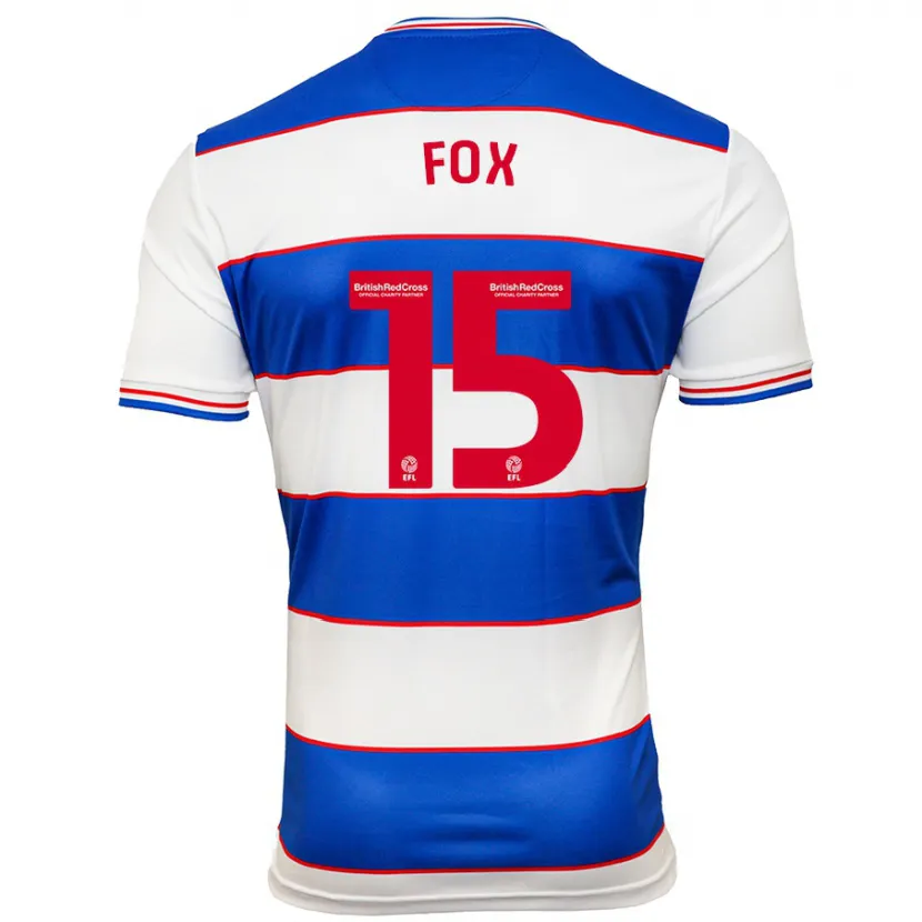 Danxen Niño Camiseta Morgan Fox #15 Blanco Azul 1ª Equipación 2023/24 La Camisa