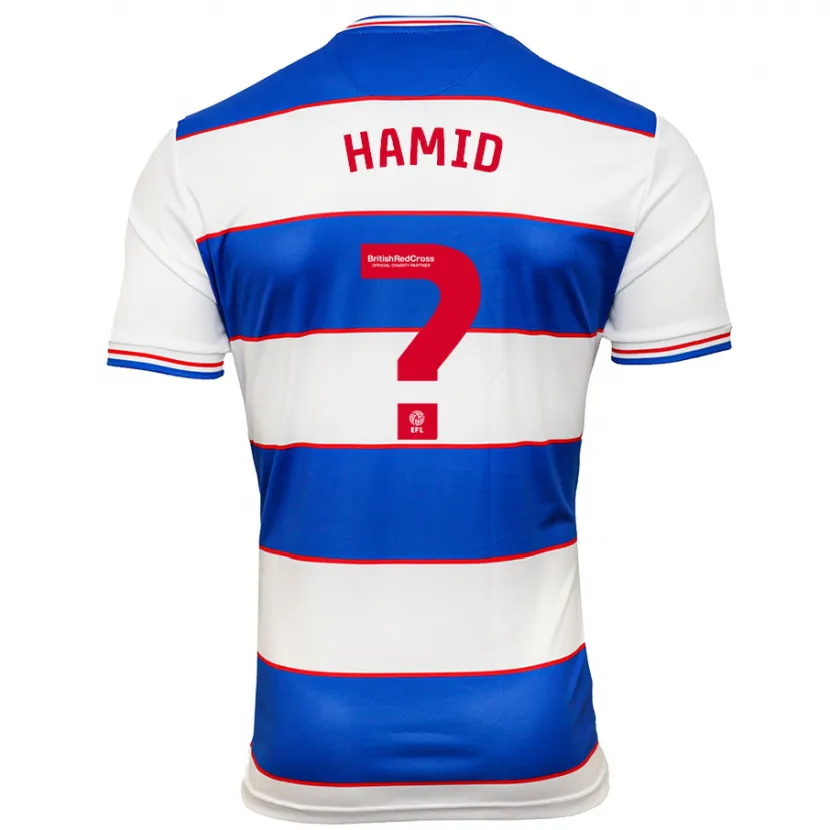 Danxen Niño Camiseta Hassan Hamid #0 Blanco Azul 1ª Equipación 2023/24 La Camisa