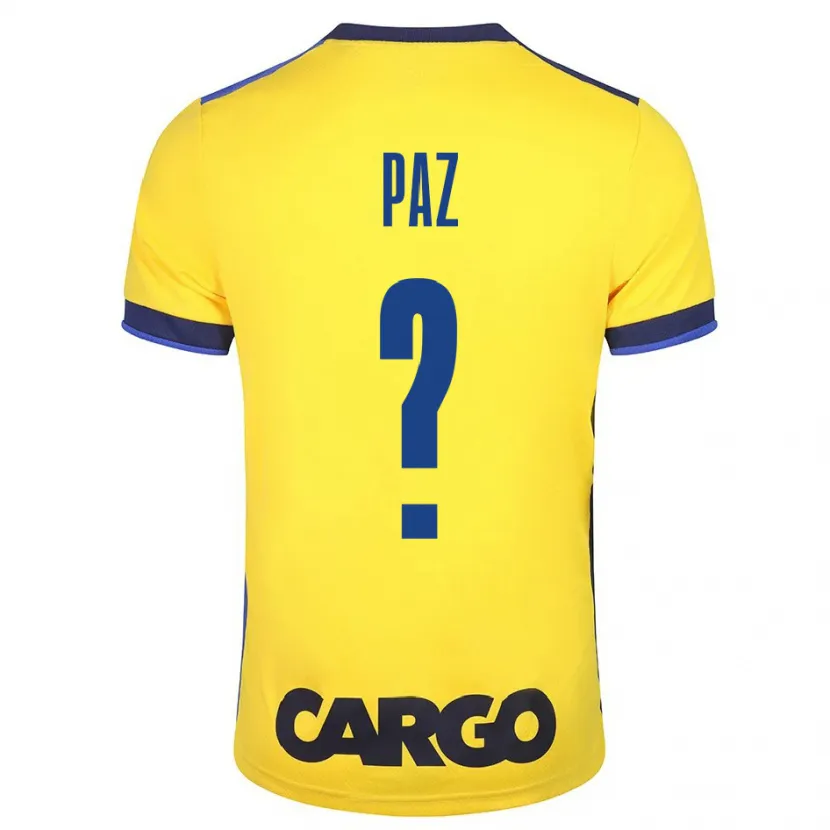 Danxen Niño Camiseta Jonathan Paz #0 Amarillo 1ª Equipación 2023/24 La Camisa