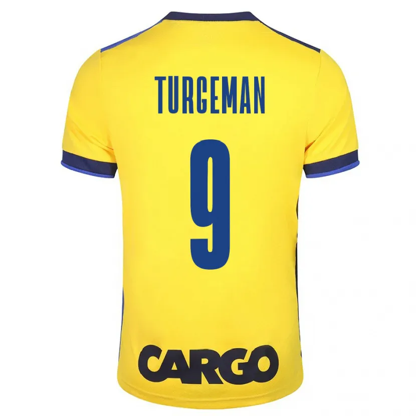 Danxen Niño Camiseta Dor Turgeman #9 Amarillo 1ª Equipación 2023/24 La Camisa