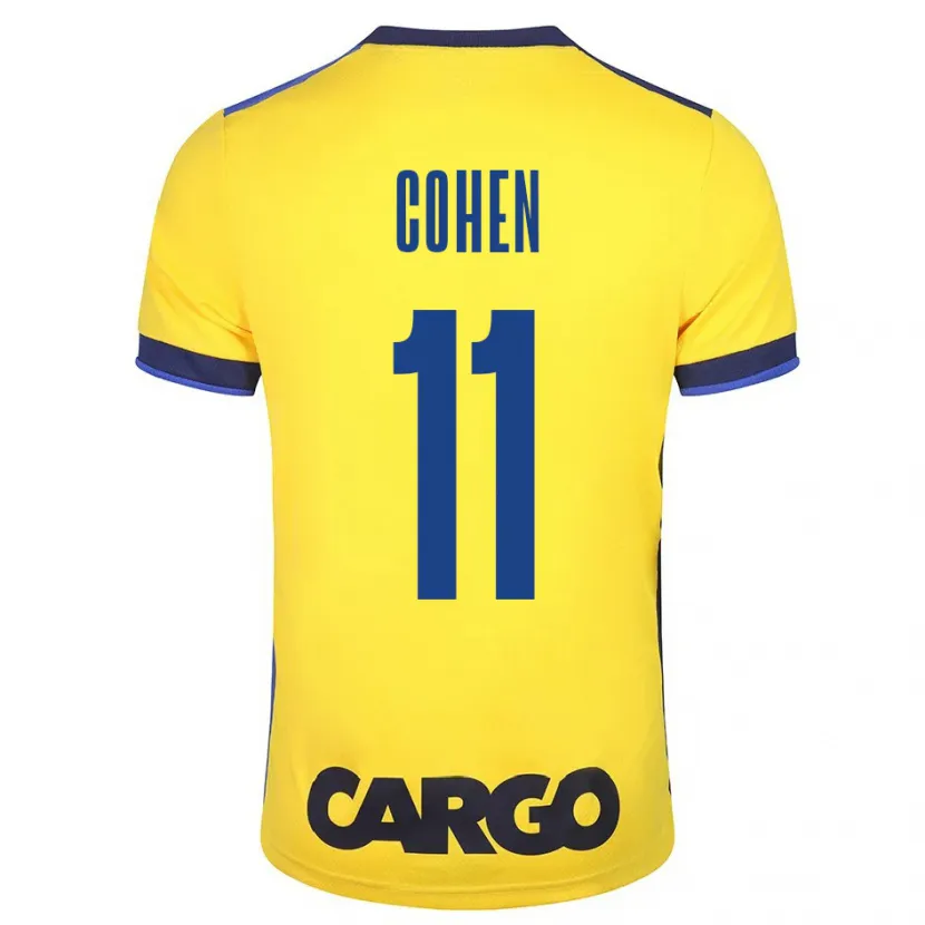 Danxen Niño Camiseta Yonatan Cohen #11 Amarillo 1ª Equipación 2023/24 La Camisa