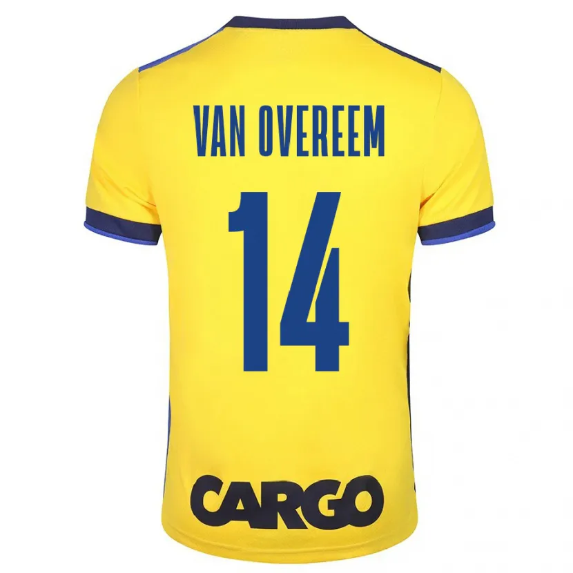 Danxen Niño Camiseta Joris Van Overeem #14 Amarillo 1ª Equipación 2023/24 La Camisa