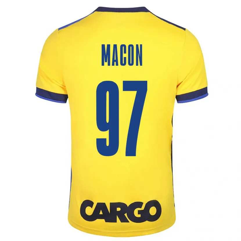 Danxen Niño Camiseta Yvann Maçon #97 Amarillo 1ª Equipación 2023/24 La Camisa