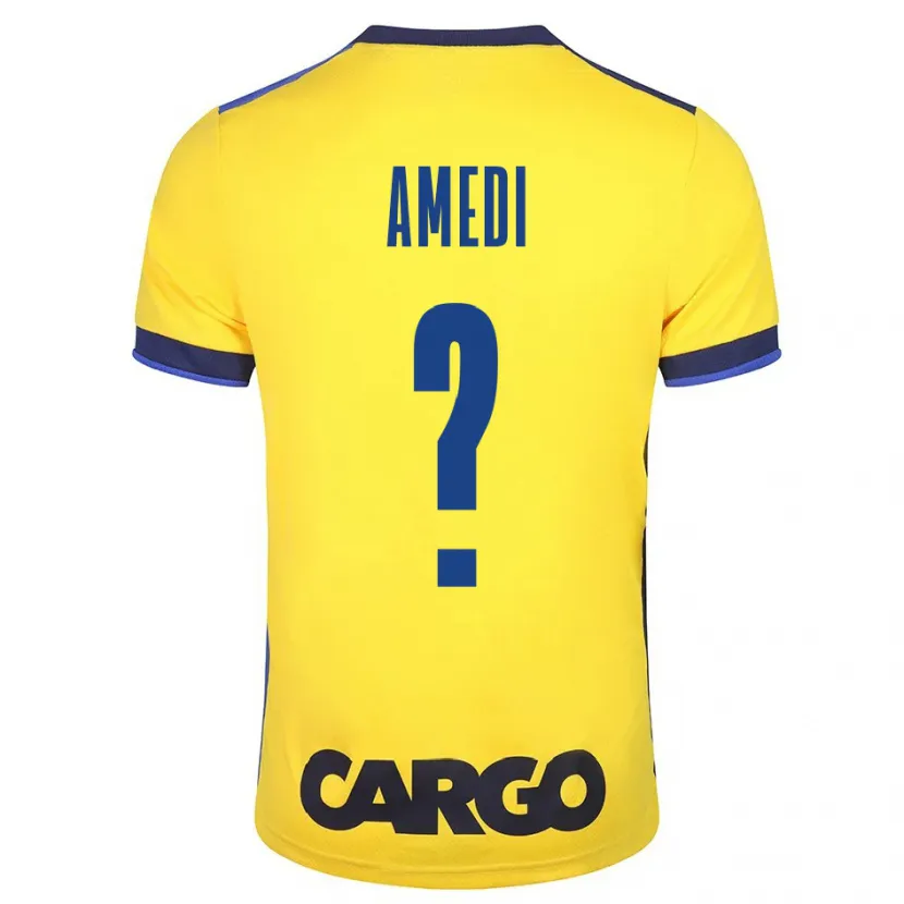 Danxen Niño Camiseta Roei Amedi #0 Amarillo 1ª Equipación 2023/24 La Camisa