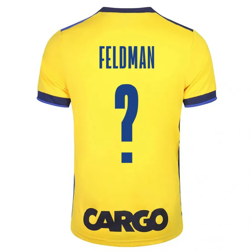 Danxen Niño Camiseta Ron Feldman #0 Amarillo 1ª Equipación 2023/24 La Camisa