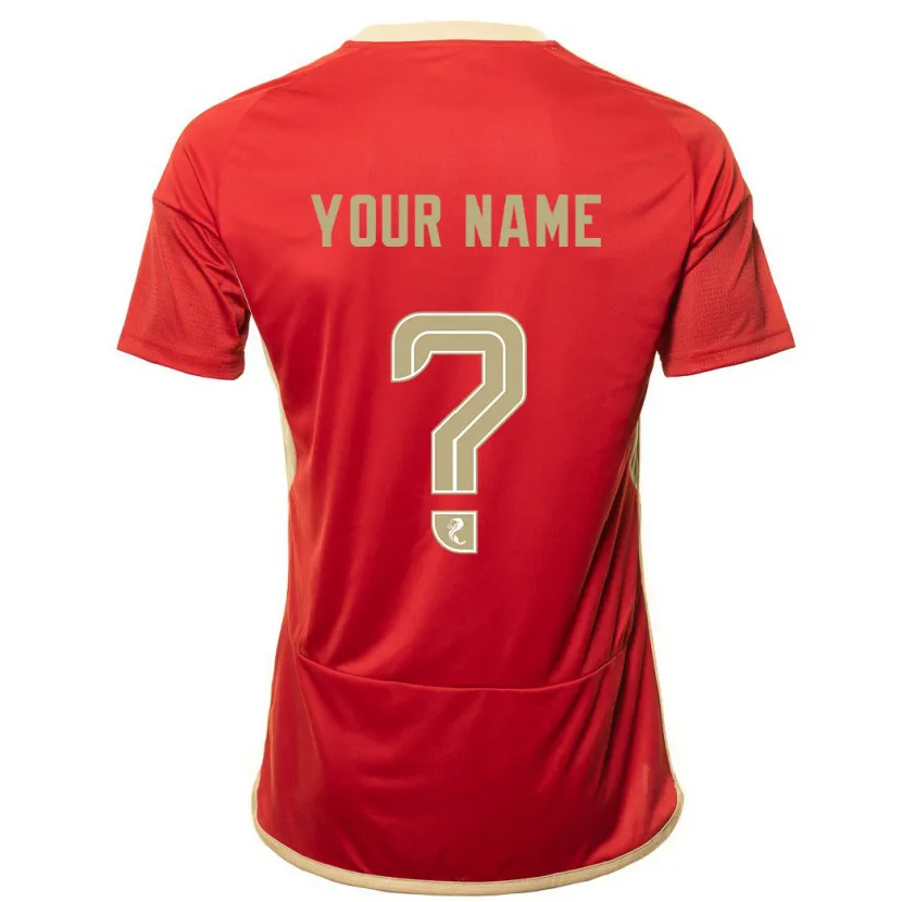 Danxen Niño Camiseta Su Nombre #0 Rojo 1ª Equipación 2023/24 La Camisa