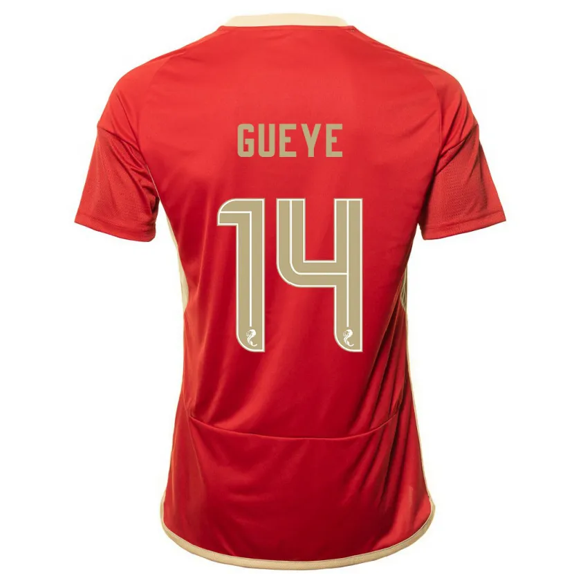 Danxen Niño Camiseta Pape Habib Gueye #14 Rojo 1ª Equipación 2023/24 La Camisa