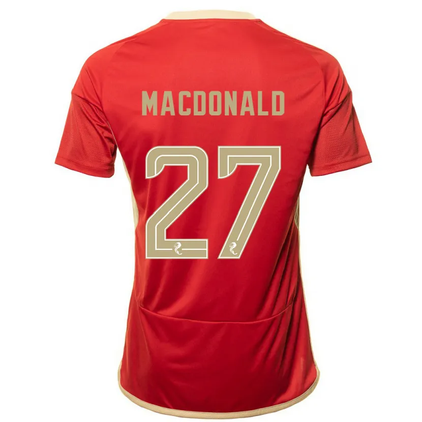 Danxen Niño Camiseta Angus Macdonald #27 Rojo 1ª Equipación 2023/24 La Camisa