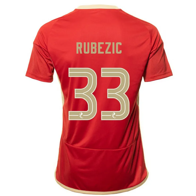 Danxen Niño Camiseta Slobodan Rubezic #33 Rojo 1ª Equipación 2023/24 La Camisa