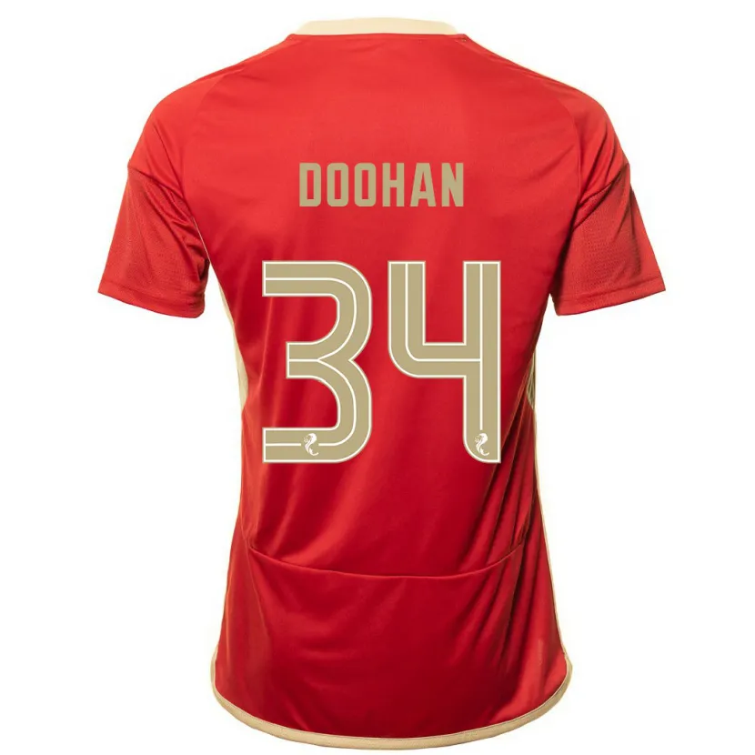 Danxen Niño Camiseta Ross Doohan #34 Rojo 1ª Equipación 2023/24 La Camisa