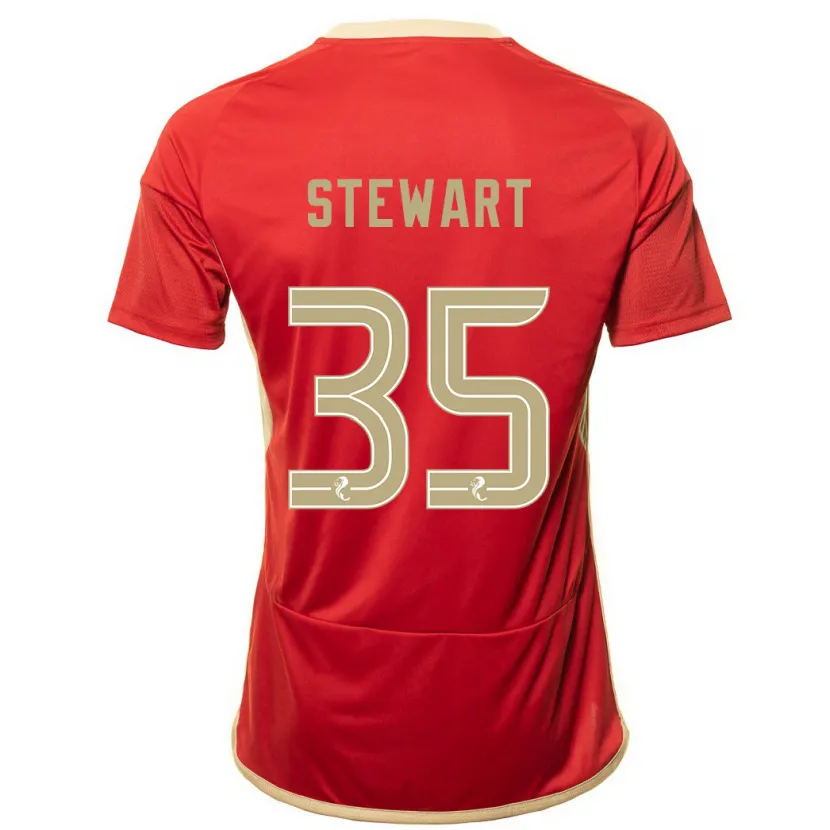 Danxen Niño Camiseta Alfie Stewart #35 Rojo 1ª Equipación 2023/24 La Camisa