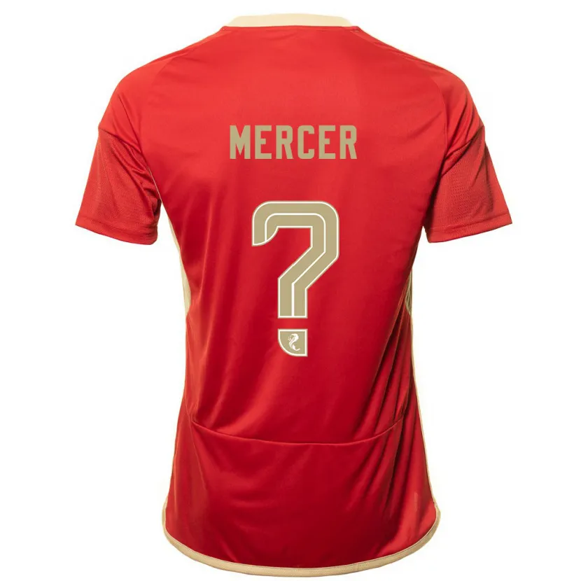 Danxen Niño Camiseta Jamie Mercer #0 Rojo 1ª Equipación 2023/24 La Camisa