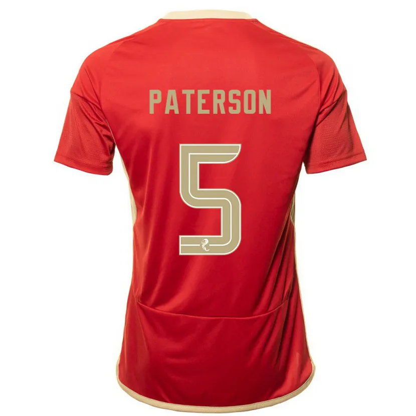 Danxen Niño Camiseta Donna Paterson #5 Rojo 1ª Equipación 2023/24 La Camisa