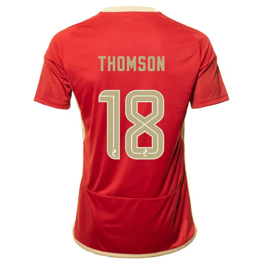 Danxen Niño Camiseta Eva Thomson #18 Rojo 1ª Equipación 2023/24 La Camisa