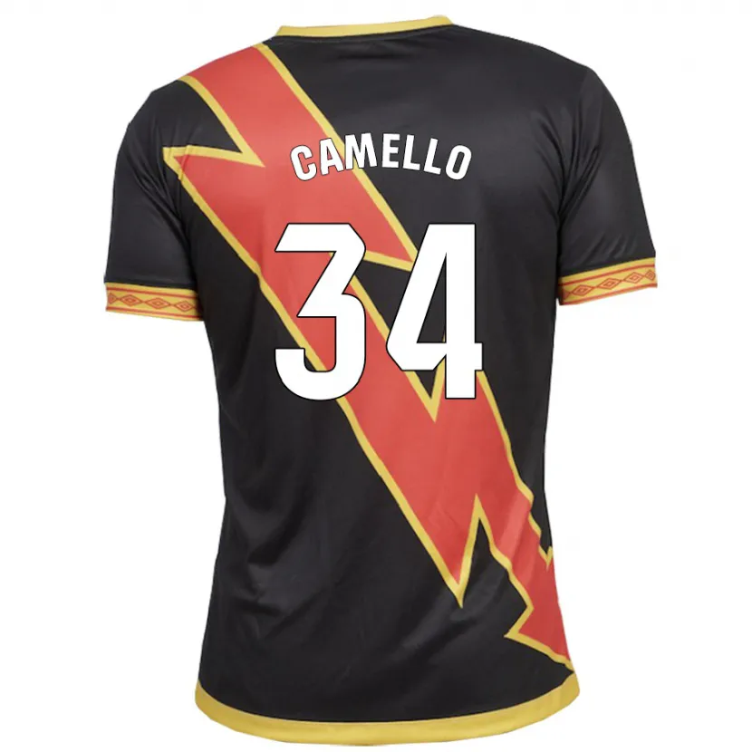 Danxen Niño Camiseta Sergio Camello #34 Negro 2ª Equipación 2023/24 La Camisa