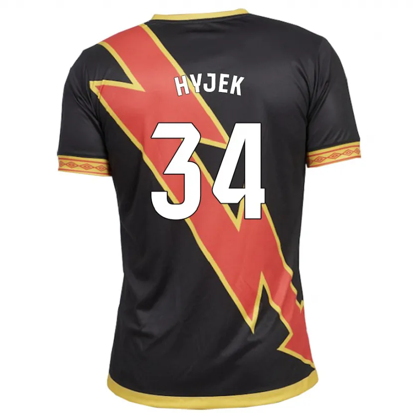 Danxen Niño Camiseta David Hyjek #34 Negro 2ª Equipación 2023/24 La Camisa