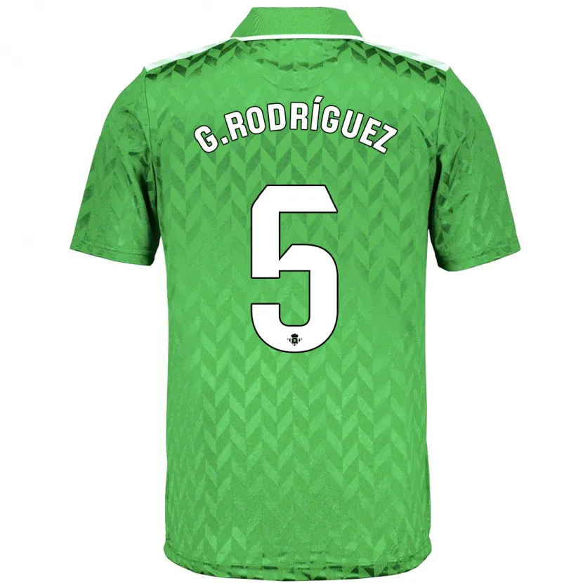 Danxen Niño Camiseta Guido Rodríguez #5 Verde 2ª Equipación 2023/24 La Camisa