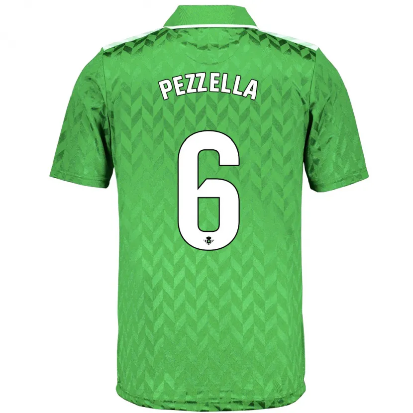 Danxen Niño Camiseta Germán Pezzella #6 Verde 2ª Equipación 2023/24 La Camisa