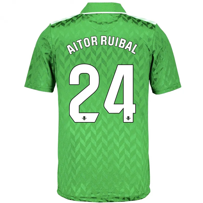 Danxen Niño Camiseta Aitor Ruibal #24 Verde 2ª Equipación 2023/24 La Camisa