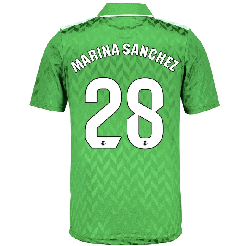 Danxen Niño Camiseta Marina Sánchez #28 Verde 2ª Equipación 2023/24 La Camisa